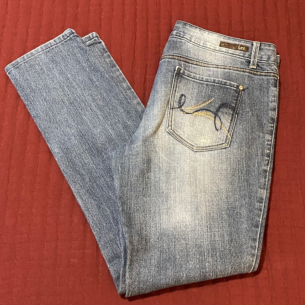 LEI Women's Straight Leg Jeans - Blue Denim Size Junior 13 Regular